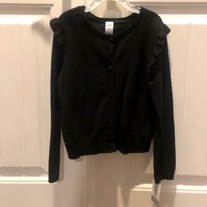NWT Carter’s Girls Size 7 cardigan black sweater.